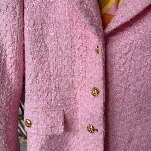 Zara Pink Textured Tailored Blazer - Picture 7 of 12